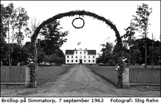 Bröllop på Simmatorp, 7 september 1963